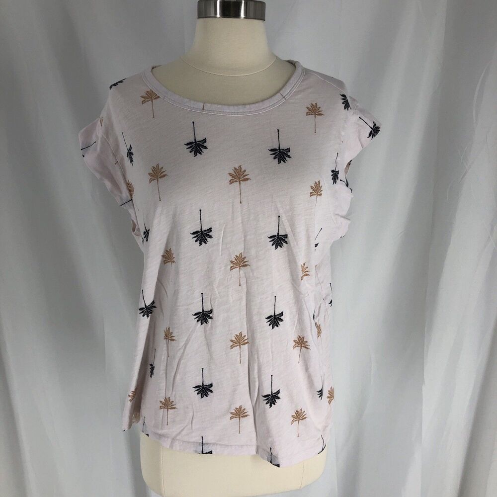 Womens Ann Taylor Loft Outlet Palm Trees T-Shirt Size XL